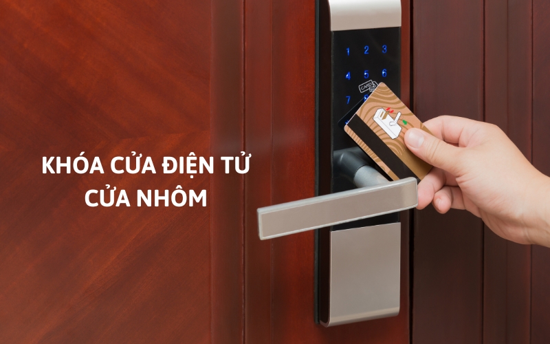 khóa cửa điện tử cửa nhôm